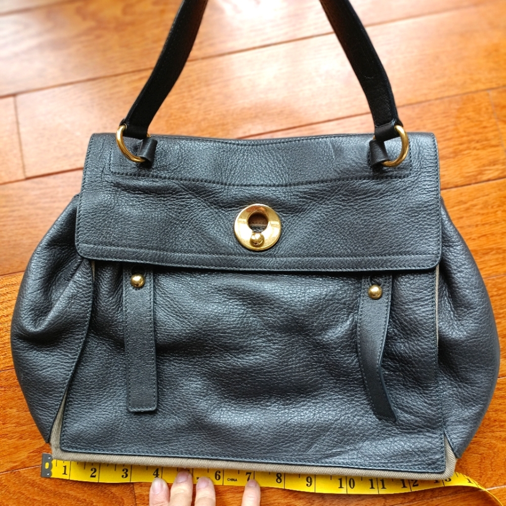 Yves Saint Laurent Muse Two brown leather tote